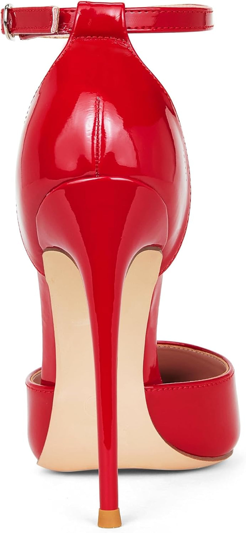 High Heels, Women Pumps D'Orsay Ankle Strap Pointed Toe Stiletto Heels Party Wedding Shoes